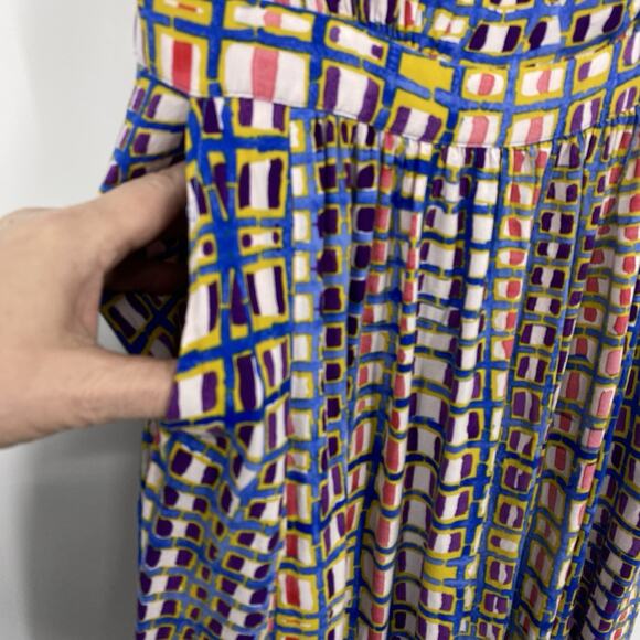 Plenty Tracy Reece Sleeveless Dress size 4 Colorful Hand Batik Pattern Pockets - Picture 5 of 11